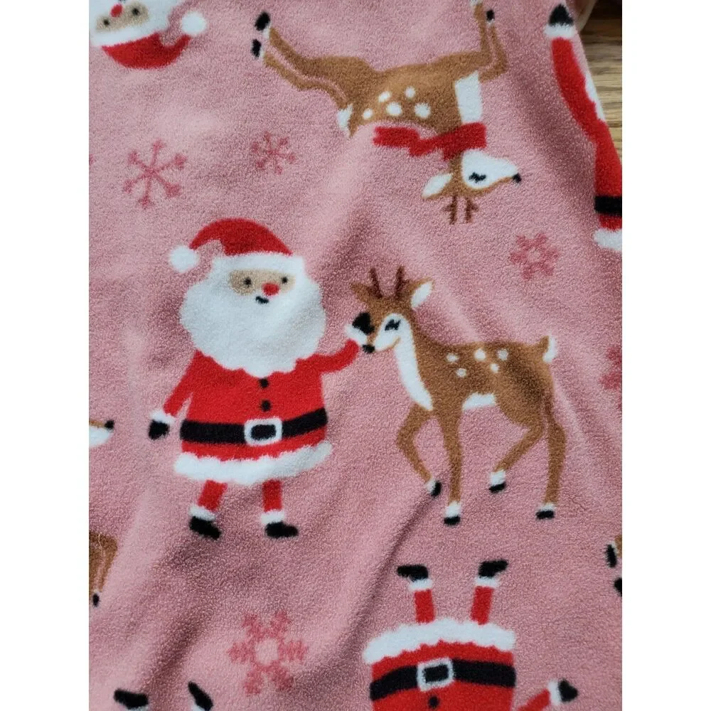 Just You by Carter's 3T Lot of 2 Fleece Footed One-Piece Pajamas Christmas Santa
